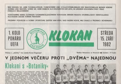Bohemians Prague v Admira Wacker  15-Sep-1982