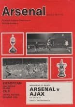 Arsenal v Ajax  22-Mar-1972