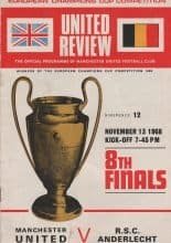 Manchester United v Anderlecht 13-Nov-1968