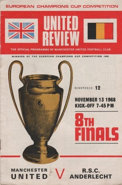 Manchester United v Anderlecht 13-Nov-1968