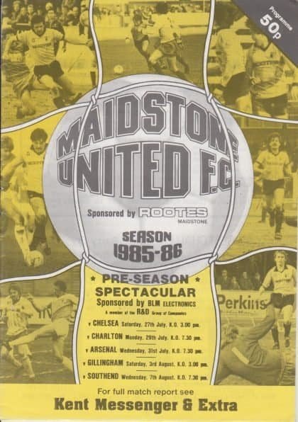 Maidstone United v Arsenal  31-Jul-1985