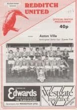 Redditch United v Aston Villa 1987-88