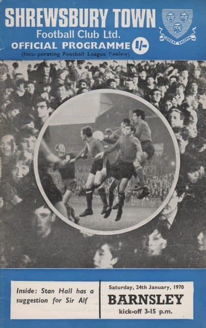 Shrewsbury Town v Barnsley 24-Jan-1970