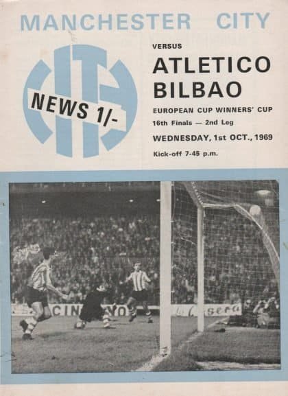 Manchester City v Athletico Bilbao  01-Oct-1969