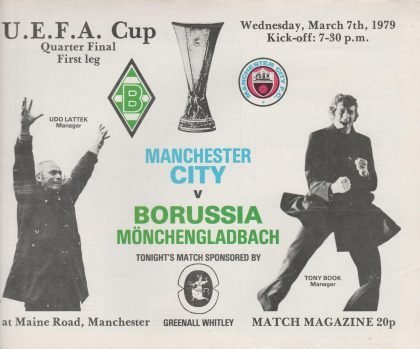 Manchester City v Borussia Monchengladbach 07-Mar-1979