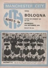 Manchester City v Bologna 23-Sep-1970