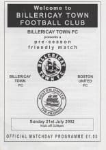 Billericay Town v Boston United 21-Jul-2002