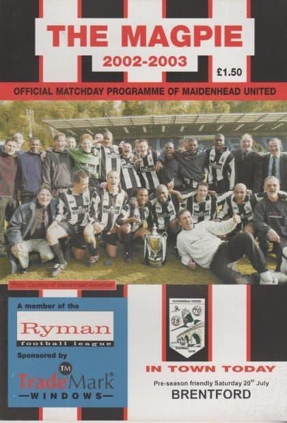 Maidenhead United v Brentford 20-Jul-2002
