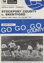 Stockport County v Brentford 21-Jan-1972