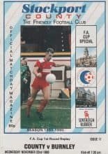 Stockport County v Burnley  22-Nov-1989