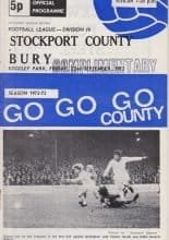 Stockport County v Bury  22-Sep-1972