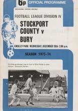 Stockport County v Bury 26-Dec-1973