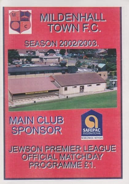 Mildenhall Town v Cambridge United 2002-03