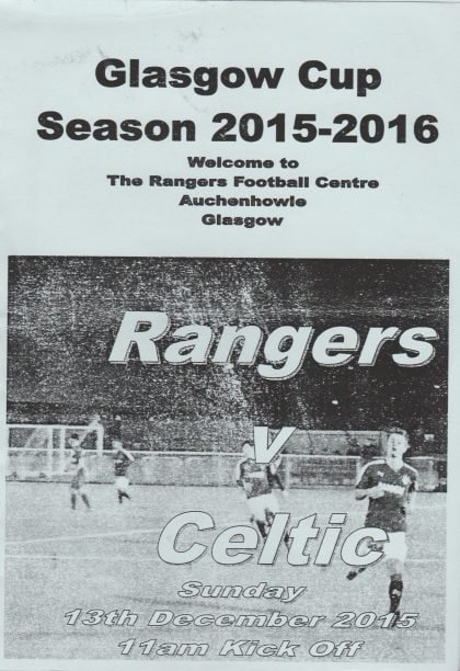 Glasgow Rangers Youth v Glasgow Celtic Youth 13-Dec-2015