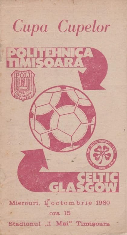 Politehnica Timisoara v Glasgow Celtic 01-Oct-1980