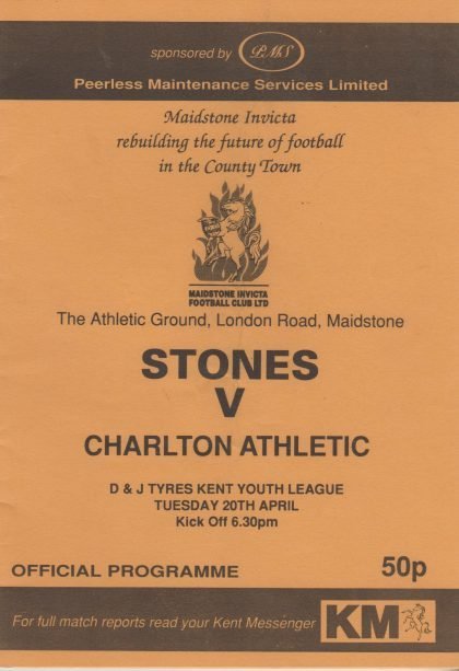Maidstone Invicta v Charlton Athletic 20-Apr-1993