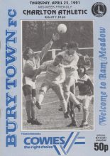 Bury Town v Charlton Athletic 25-Apr-1991
