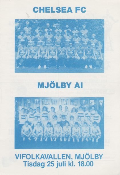 Mjölby AI v Chelsea  25-Jul-1989