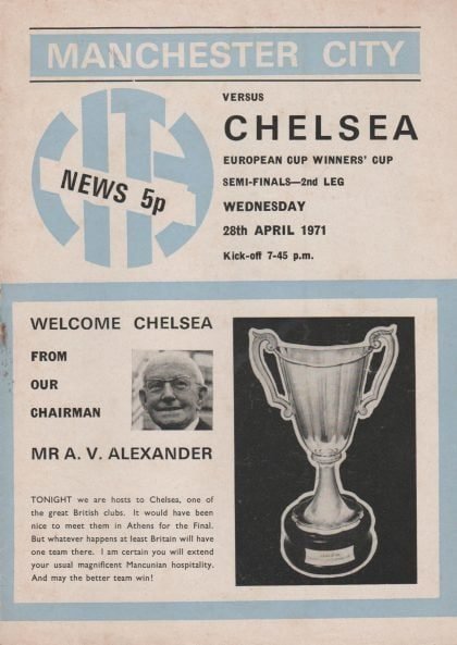 Manchester City v Chelsea 28-Apr-1971