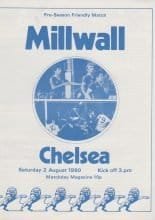 Millwall v Chelsea  02-Aug-1980