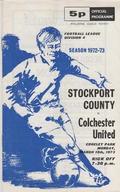 Stockport County v Colchester United 19-Mar-1973