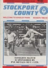 Stockport County v Colchester United 22-Apr-1983