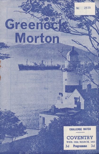 Greenock Morton v Coventry City 24-Mar-1965