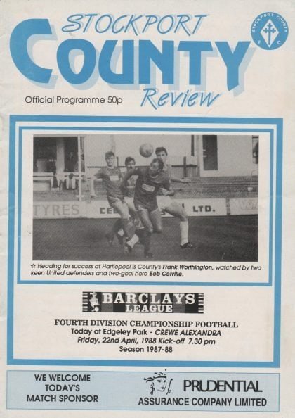 Stockport County v Crewe Alexandra 22-Apr-1988