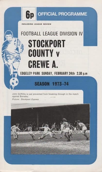 Stockport County v Crewe Alexandra 24-Feb-1974