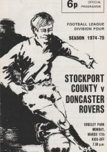Stockport County v Doncaster Rovers 17-Mar-1975