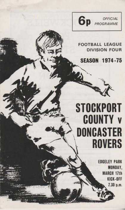 Stockport County v Doncaster Rovers 17-Mar-1975