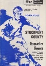 Stockport County v Doncaster Rovers 19-Jan-1973