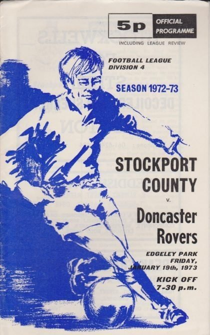 Stockport County v Doncaster Rovers 19-Jan-1973