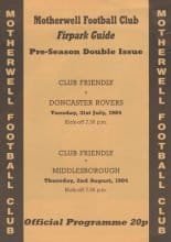 Motherwell v Doncaster Rovers  31-Jul-1984