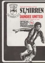 St Mirren v Dundee United 23-Sep-1978