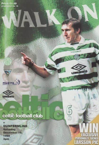Glasgow Celtic v Dunfermline Athletic  19-Dec-1998
