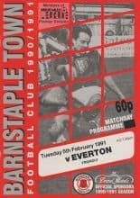 Barnstaple Town v Everton 05-Feb-1991