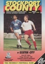 Stockport County v Exeter City 10-Apr-1992