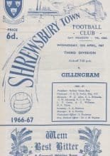 Shrewsbury Town v Gillingham 12-Apr-1967