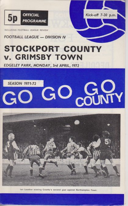 Stockport County v Grimsby Town  03-Apr-1972