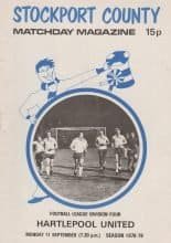 Stockport County v Hartlepool United  11-Sep-1978