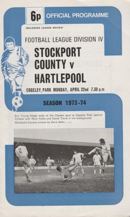 Stockport County v Hartlepool United  22-Apr-1974