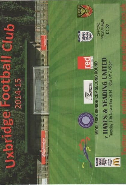 Uxbridge v Hayes & Yeading United  11-Nov-2014