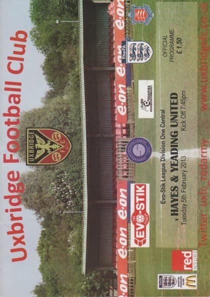 Uxbridge v Hayes & Yeading United  05-Feb-2013