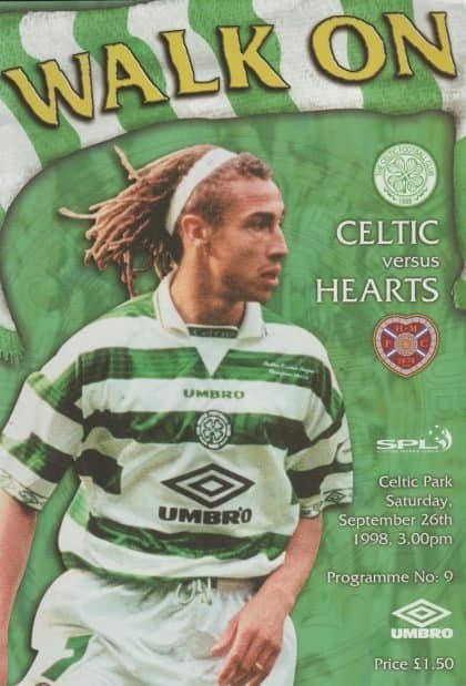 Glasgow Celtic v Heart of Midlothian  26-Sep-1998
