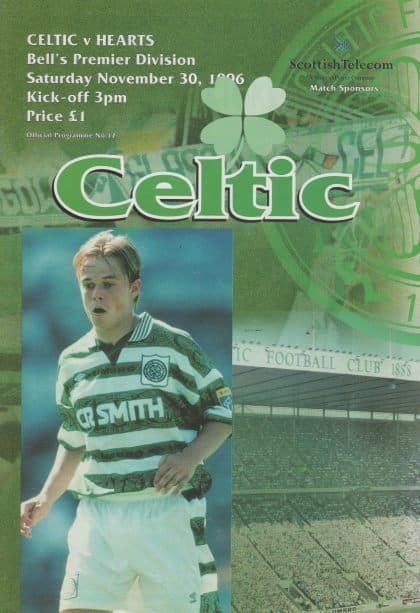 Glasgow Celtic v Heart of Midlothian  30-Nov-1996