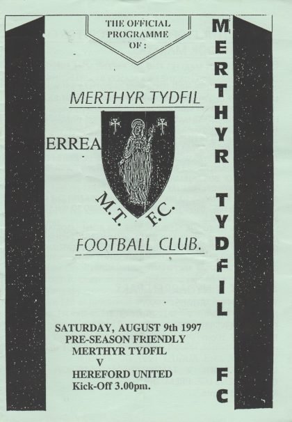 Merthyr Tydfil v Hereford United 09-Aug-1997