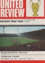 Manchester United v Ipswich Town  16-Nov-1968
