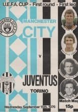 Manchester City v Juventus 15-Sep-1976