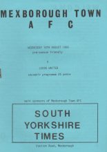 Mexborough Town  v Leeds United 10-Aug-1988